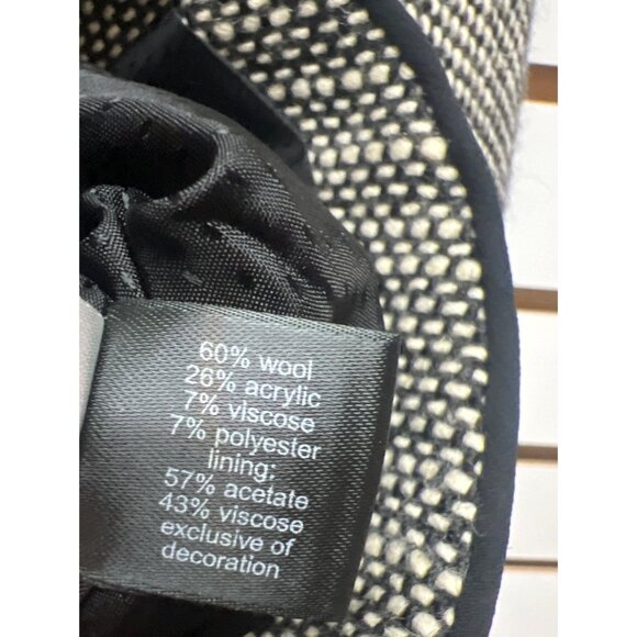 The Limited Black and Gray Tweed Floral Applique Tweed Wool Blend Blazer - Picture 6 of 8